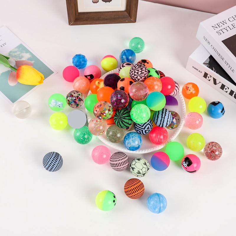 15-30PCS/Set Elastic Balls Mini Colorful Bouncy Ball 25mm Size Chasing Bouncing Interactive Game Prop for Pet Cat Dog Favors ZYF