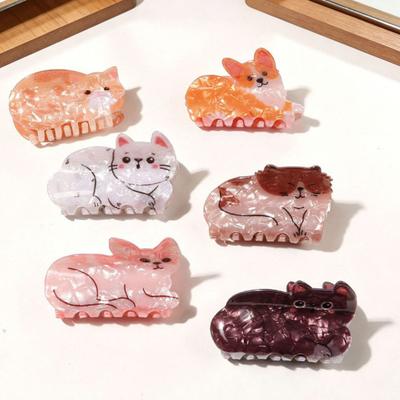 Small Claw Hair Clips for Women Girls Cute Cat Mini Jaw Clips for Thin Hair Nonslip Hair Styling Accessories