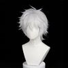White Anti-upturned Synthetic Short Hair Wig Cosplay Anime Wig Anime Reality Show Wig