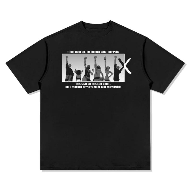

One Piece Straw Hat Crew TShirt Men Women Punk 100 Cotton Urban Comfortable Streetwear Short Sleeve Graphic Tee High Quality S