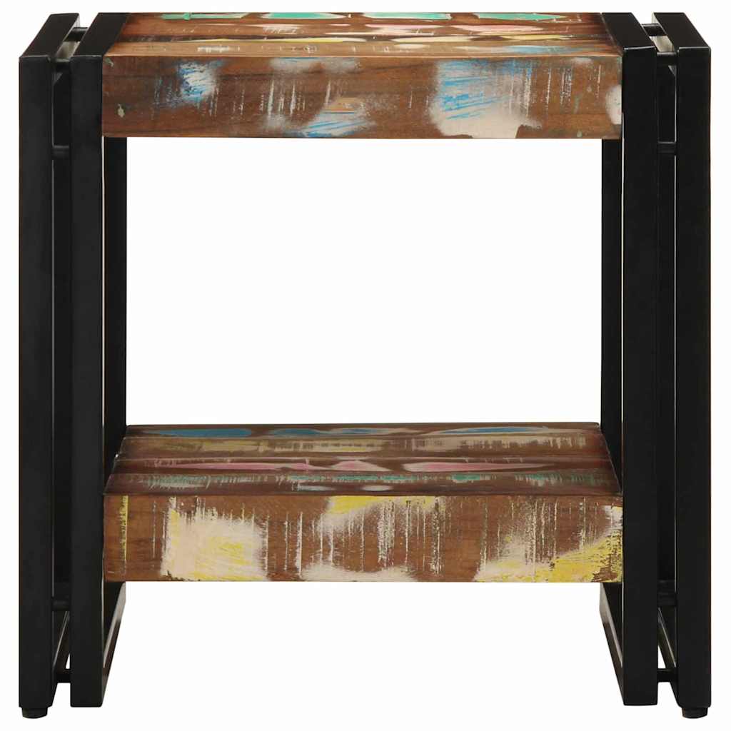 Coffee Table 40 X 40 X 38 Cm Solid Upcycled Wood