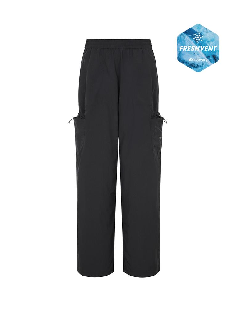DISCOVERY EXPEDITION Freshvent Women'S String Parachute Cargo Pants (Black)