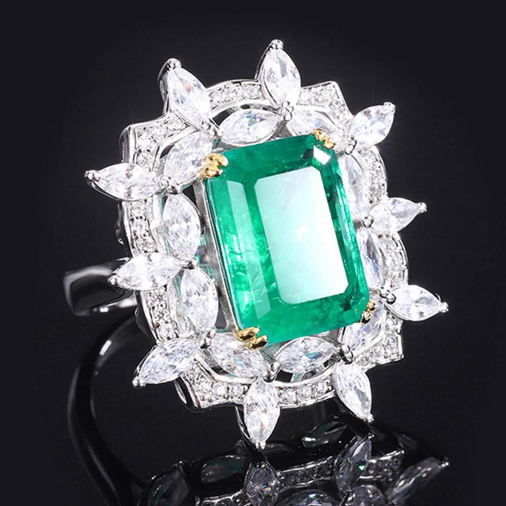 

Модное 18-каратное позолоченное кольцо 10 * 14 мм необычное яркое граненое кольцо с драгоценным камнем для женщин подарок на годовщину ювелирные изделия из стерлингового серебра 925 пробы 9