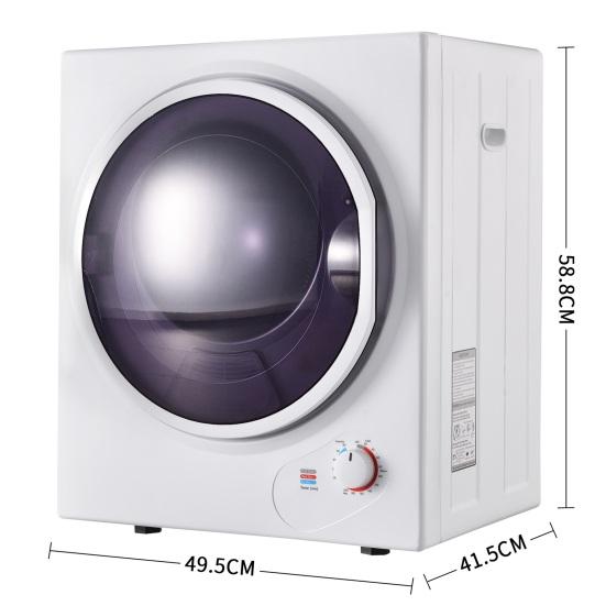 Clothes Dryer Large-capacity Double Filtration Overheating Protection Energy-saving User-friendly Low Noise Compact Clothes Dryer with Stainless Steel