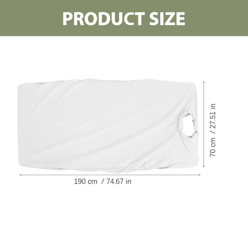 Massage Bed Cover Professional Soft Breathable Washable Knitted Cotton Spa Couch Sheet Face Hole Comfortable Table Cover