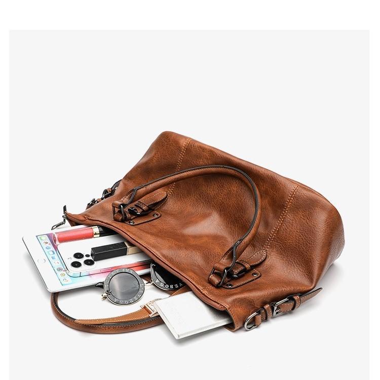 Einfache Retro-Tragetasche 2025 Neu Großvolumige Textur Handtasche Mode All-Match Damen Schulter-Umhängetasche