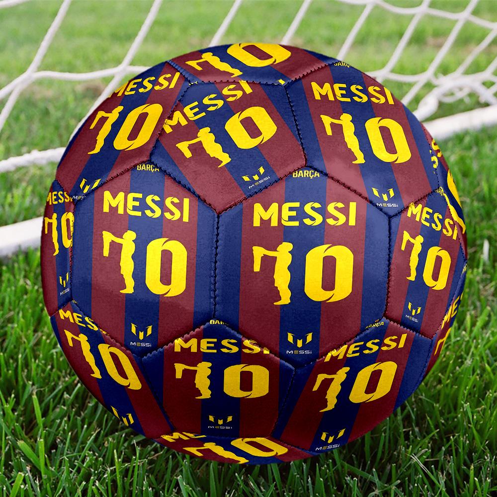 Lionel Messi Aufdruck Größe 5 Fußball, Standard Spielball für Sportspiel und Teamtraining, Ideales Geschenk für Fußballfans