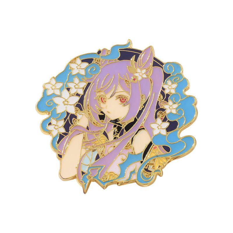 

Металлический значок мультяшной анимации Around Games, пин персонажа Genshin Impact XZ1162