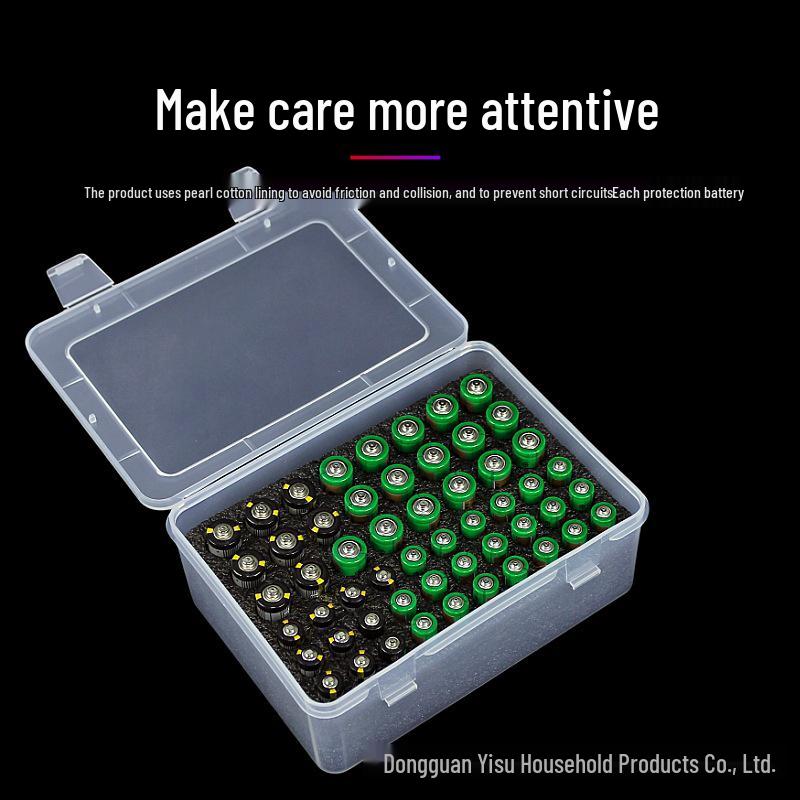 AA/AAA Battery Storage Box: Holds 24 AA & 30 AAA Batteries, Sizes 5 & 7