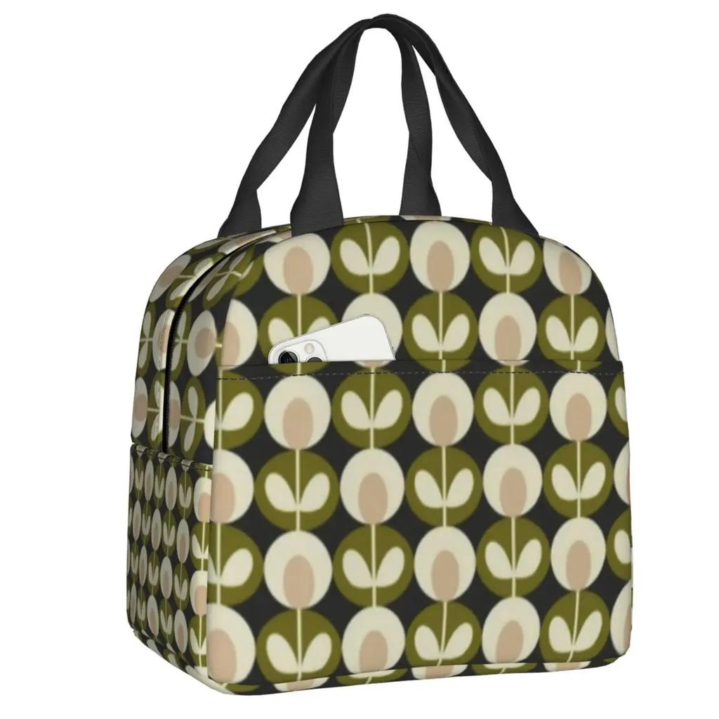 Orla Kiely Bubble Flowers Insulated Lunch Bag for Women Leakproof Scandinavian Thermal Cooler Lunch Tote Beach Camping Travel