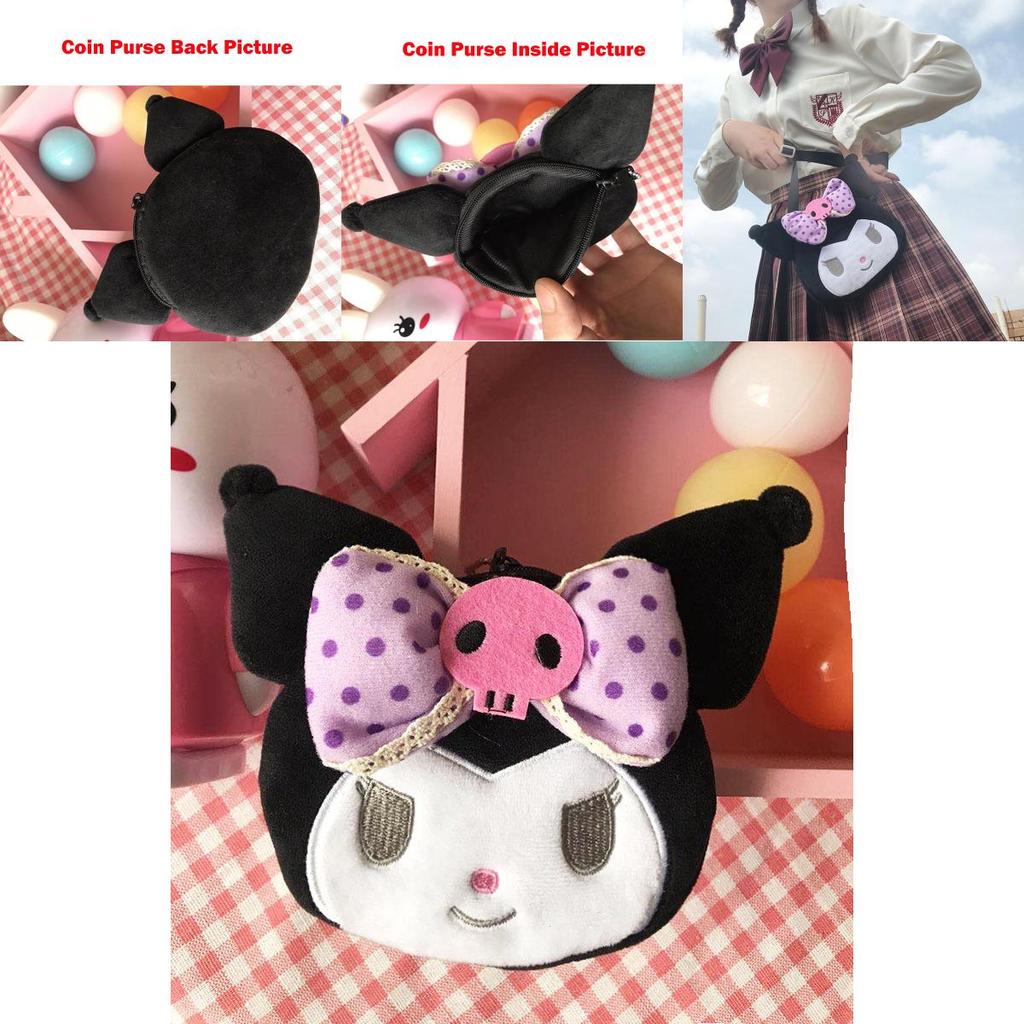 Adorable Kuromi Plush Handbag For Women And Girls Featuring Cute Kawaii Design