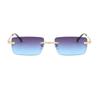 1PC Unisex Metal Square Frame Rimless Sunglasses For Outdoor Beach Party Fashion UV Protection