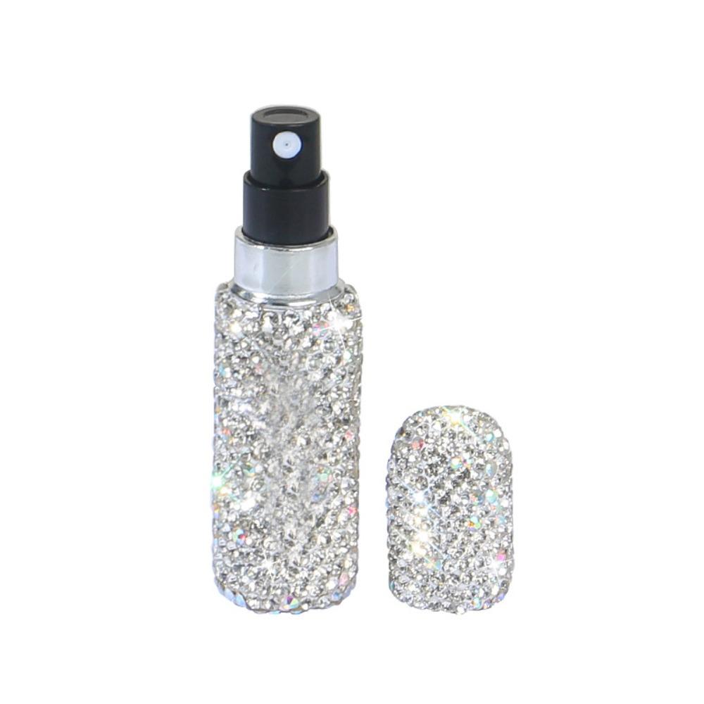 Portable Perfume Spray Bottle Rhinestone Inlaid Storage Container  Travel Accessories