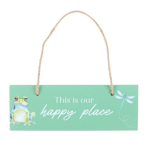 Something Different This Is Our Happy Place Hanging Sign