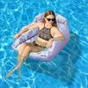 Inflatable Pool Floats for Adult, Heavy Duty Floating Lounge Chair, Swimming Pool Hammock Seat with Cup Holder for Summer Party, Lake Beach