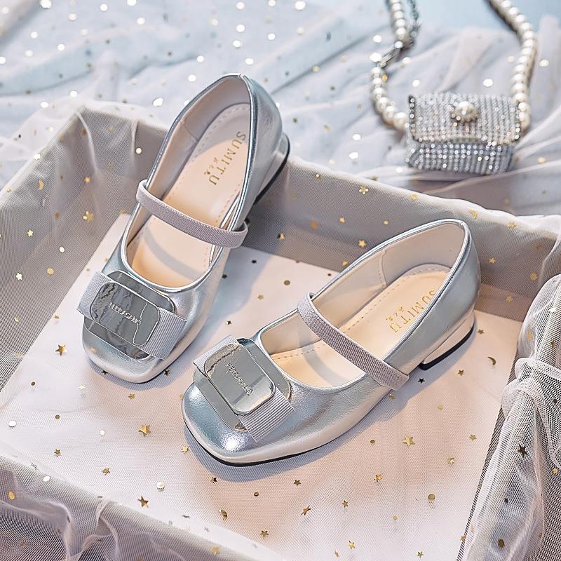 

Spring and Autumn New ShoesPrincess High Heels Casual Shoes 25 серебряный
