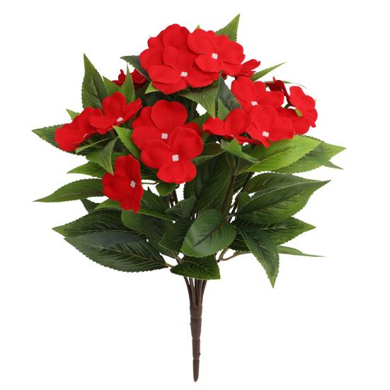 

1/5 шт. искусственный бальзам 6 вилок реалистичный искусственный шелковый цветок для дома, офиса, свадьбы, вечеринки, помещения, улицы, искусственный цветок, цветущие растения, украшение 1pc красный