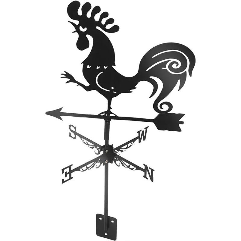 Weather Vane Ornament: Outdoor Wrought Iron Spray-Painted Roof Decoration Metal Craft