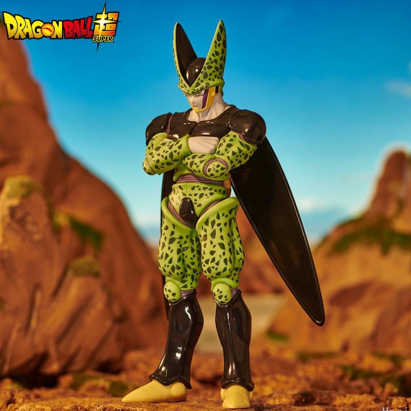Figura Anime Hot Dragon Ball Z Cell Action Figures Forma Definitiva Dbz Super Saiyan Modello Bambole Giocattoli per Bambini da Collezione