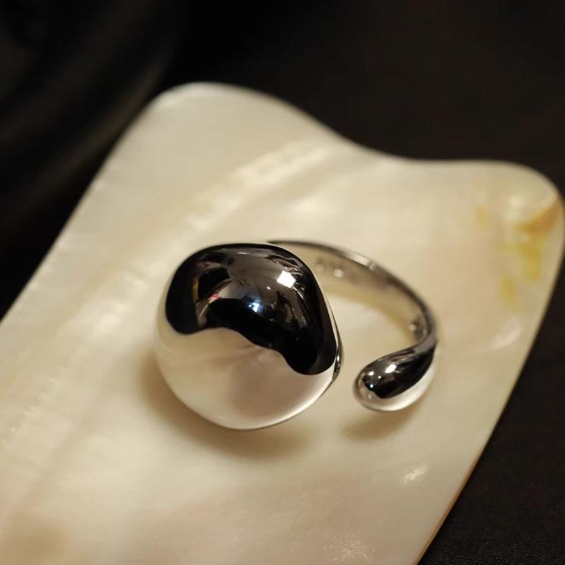 

Геометрическое медное кольцо для женщин с уникальным дизайном и регулируемым размером для моды 2024