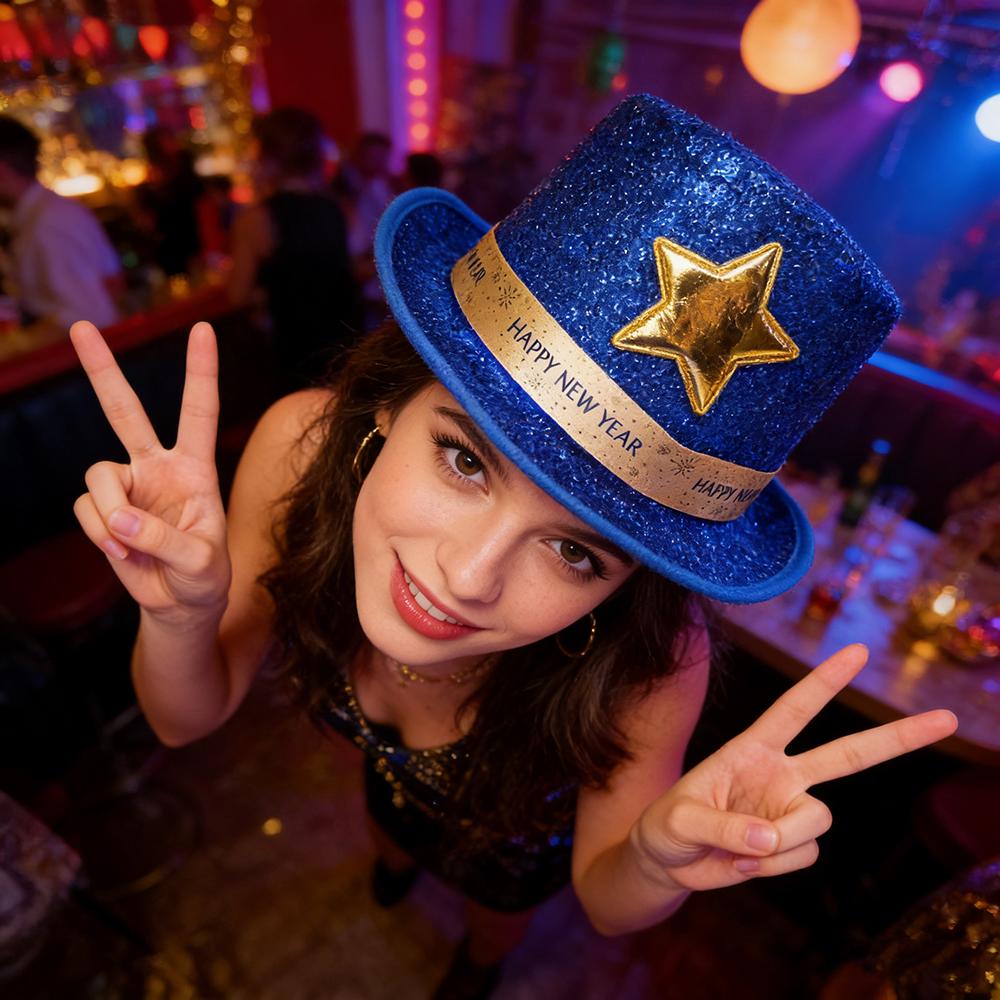 Colorful Festival Party Hat Stage Performance Dress Up Glitter Hats Hip-hop Dance Disco Hat for New Year Carnival Wedding