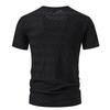 Neues Sommer Herren Rundhals Kurzarm T-Shirt Lässig Uni Kragen T-Shirts Mode Rauten Design Top Tees Streetwear