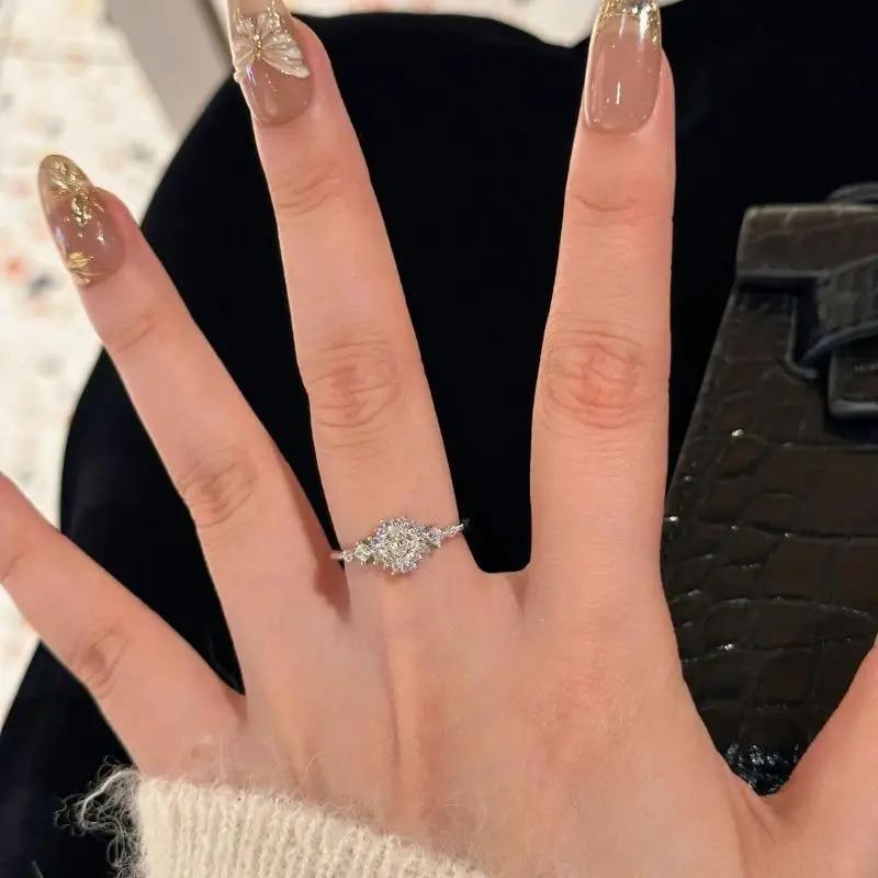 New in Vintage Palace Style silver 925 Rings for women Light Luxury Fashion Party Wedding Romantic engagement ring Jewelry