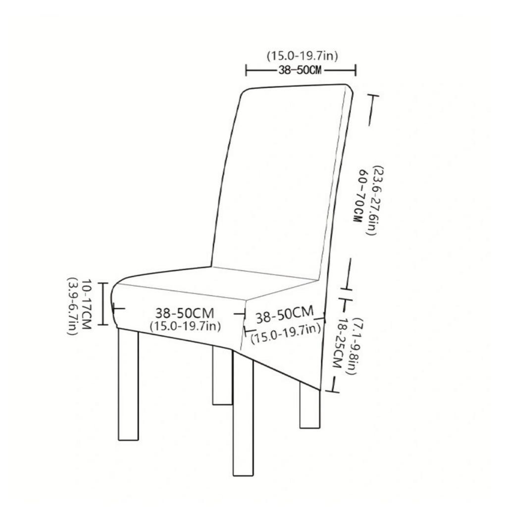 1PC Elastic PU Waterproof High Back Chair Covers New Solid Color Universal Thickened XL Chair Cover for Home Hotel Dining
