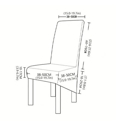 1PC Elastic PU Waterproof High Back Chair Covers New Solid Color Universal Thickened XL Chair Cover for Home Hotel Dining