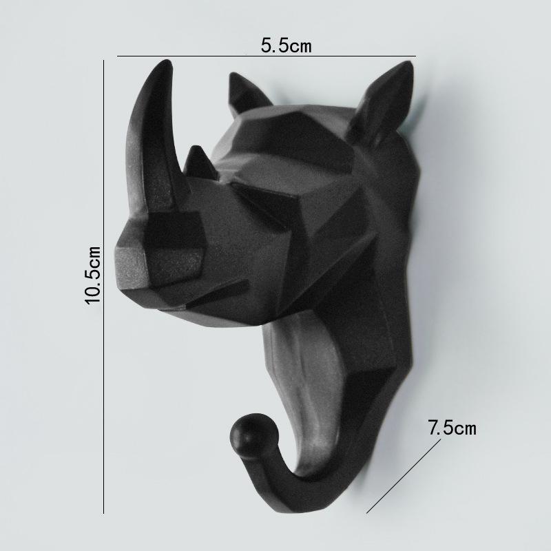 1 crochet mural nordique en forme de cerf pour manteau, sans perforation, tête d'animal, porte-clés, décoration de rangement pour la maison, accessoires d'ornement de cuisine