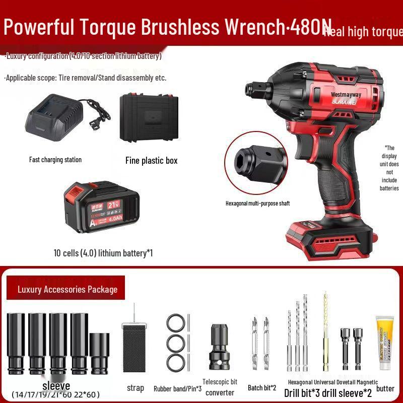 High Torque Brushless Electric Impact Wrench for Ironworkers and Carpenters