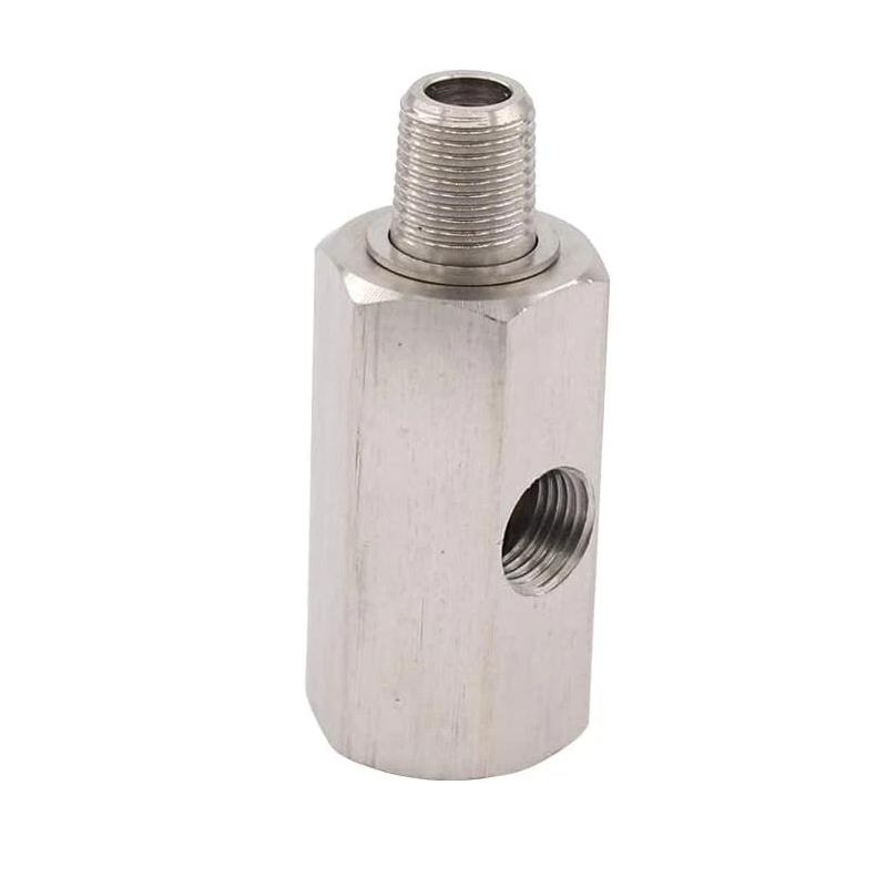 1/8 inch Oil Pressure Sensor Tee to NPT Adapter Turbo Supply Feed Line Gauge