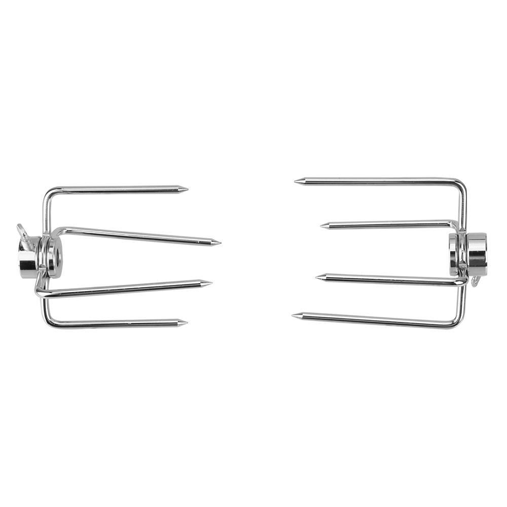 Rotisserie BBQ Forks Charcoal Chicken Grill 2pcs/set Barbecue Supplies BBQ Tool Rotisserie Meat Fork Stainless Steel BBQ Forks