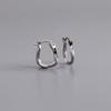 Trendy Personality 925 Sterling Silver Geometric Hoop Earrings Gold Plated Twist Hoop Jewelry for Weddings Parties and Gifts