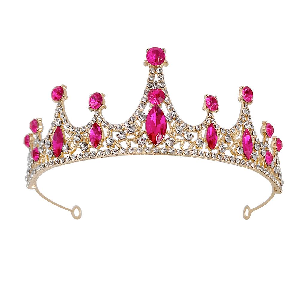 Super Sparkling Bridal Headwear, Necklace, Earrings, Crown, Three-piece Set with Rhinestones and Wedding Dress, Wedding Accessories, Hair Accessories