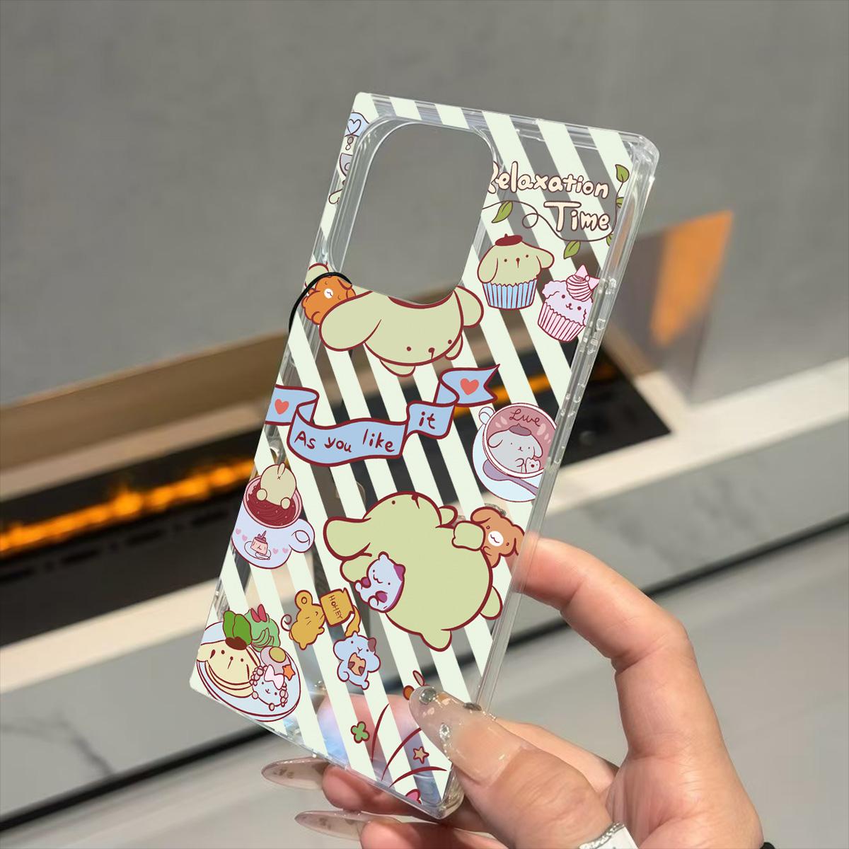 

Clear Square Back Tube Case Protection For iPhone 11 12 15 Plus 13 14 Pro Max 16 ProMax Anti-Oxygen,Striped Pachacuti Dog Pattern Casing iphone 11 ProMax