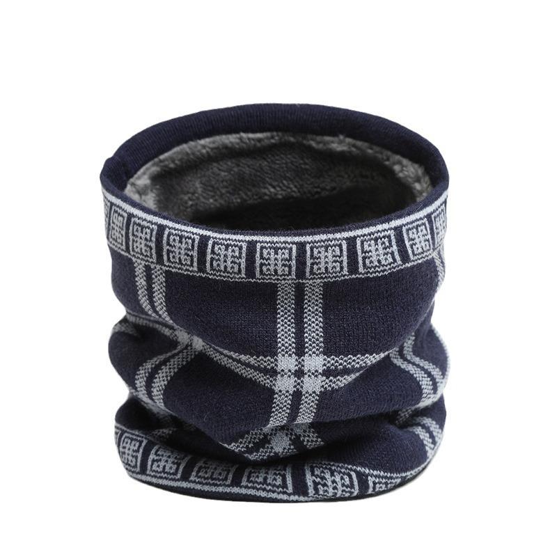 Scarves, New Warmth Protection For Men And Women In Winter, Cervical Spine Pullover, Neck Cover, Plaid Wool Knitted Thickened Scarves