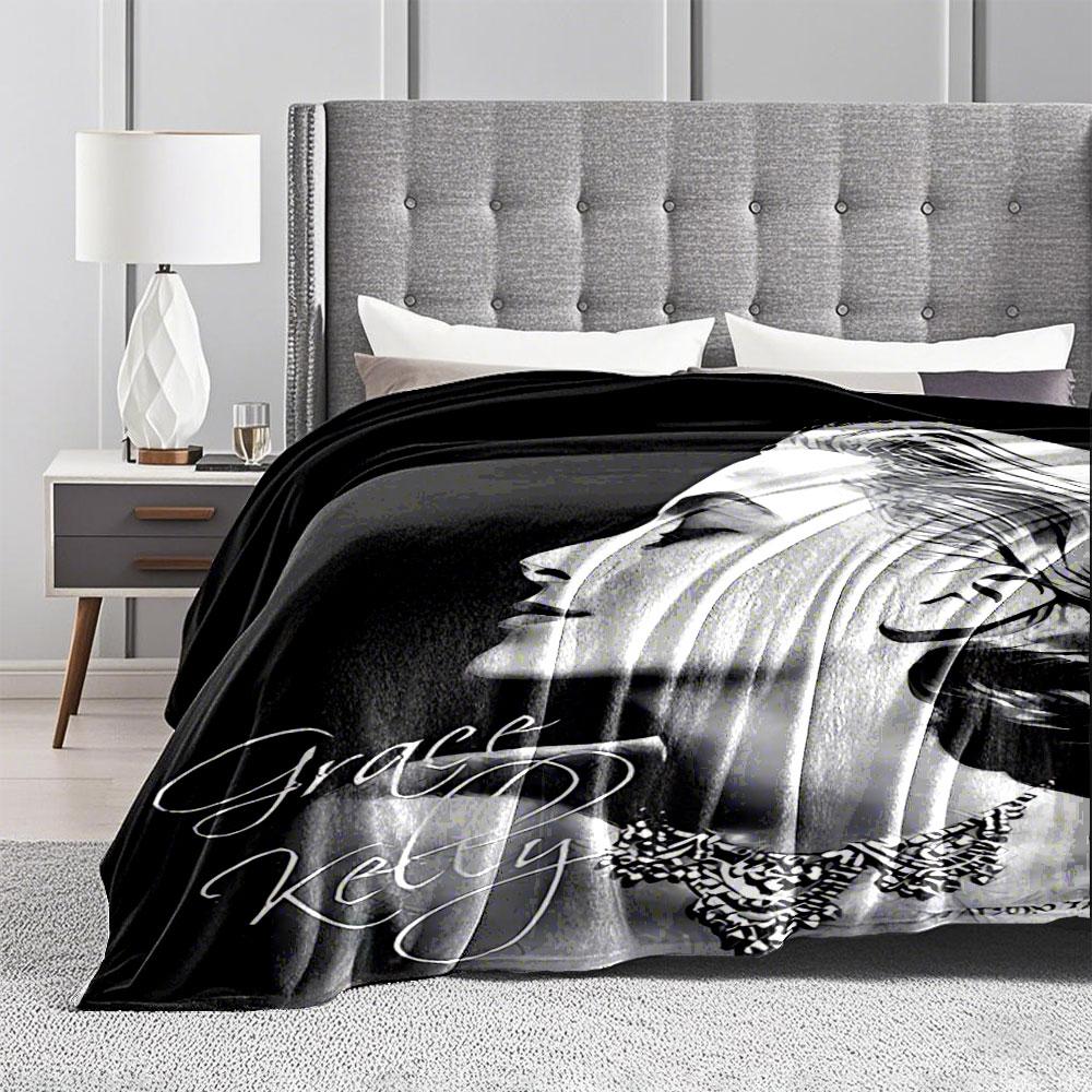 Elegant Monochrome Woman Blanket for All Seasons Blanket Lunch Break Throw Gift