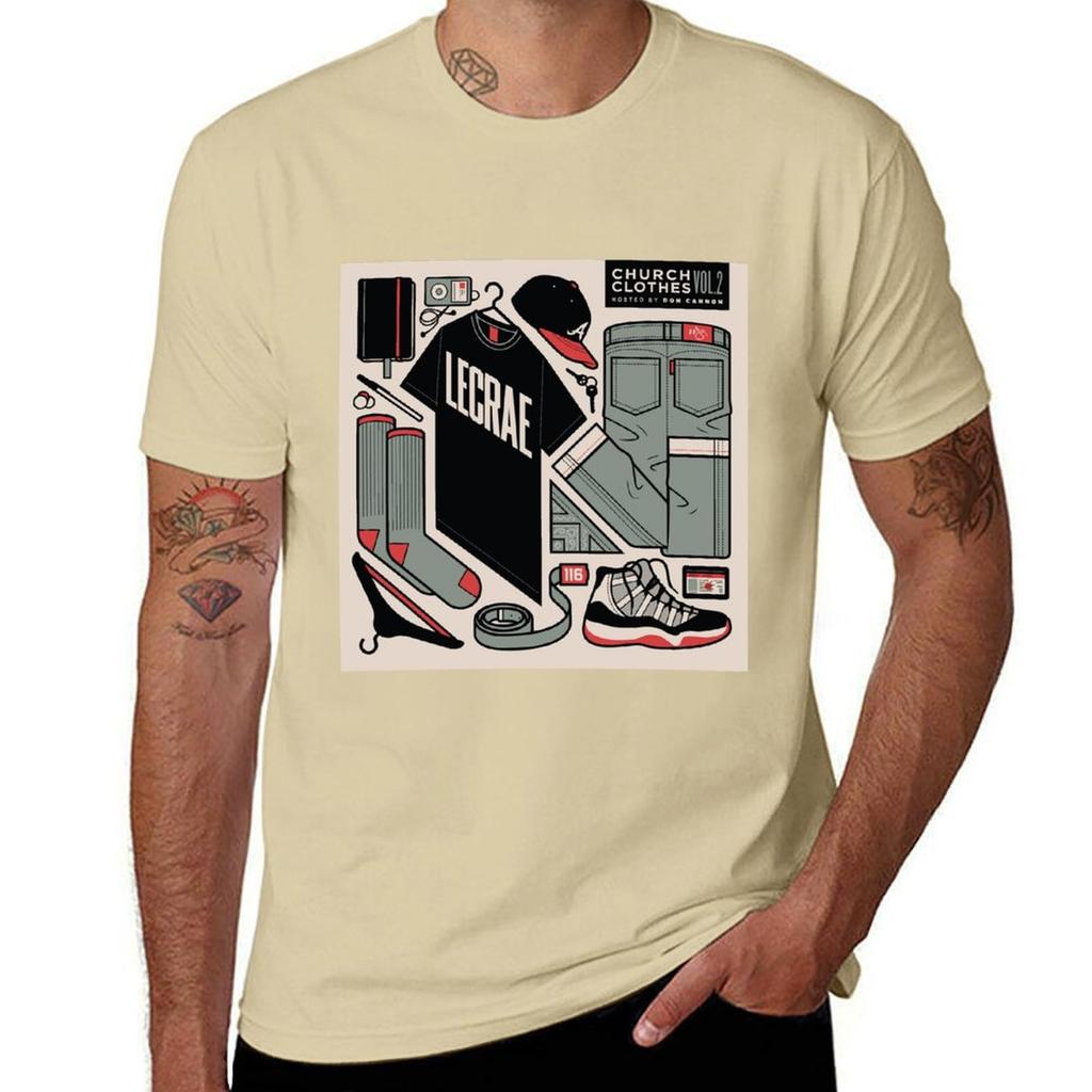 LeCrae Church Clothes Volume 2 T-Shirt Funnys Plus Size Tops Tees Tshirts for Men