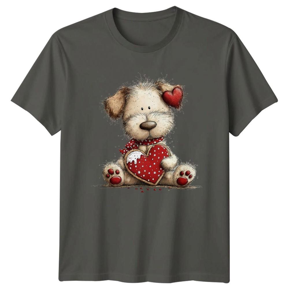 Puppy Playing Guitar Dogs Graphic Tee Unisex Top S