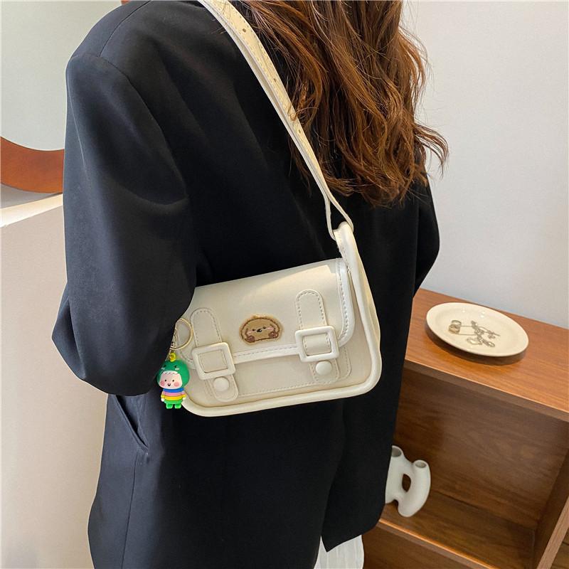 Shoulder small bag 2025 new solid color popular fashion casual simple small square bag