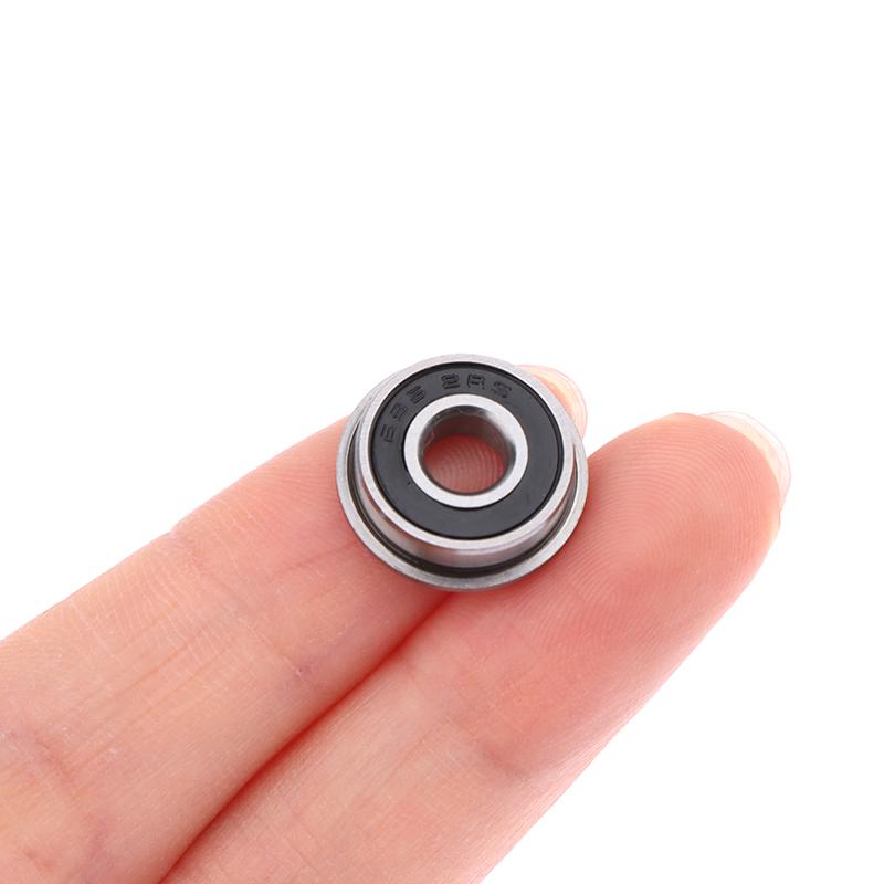 10Pcs F695-2Rs Stainless Steel Bearing Flanged Miniature Deep Groove Ball Bearings F695 Rs Ball Bearings