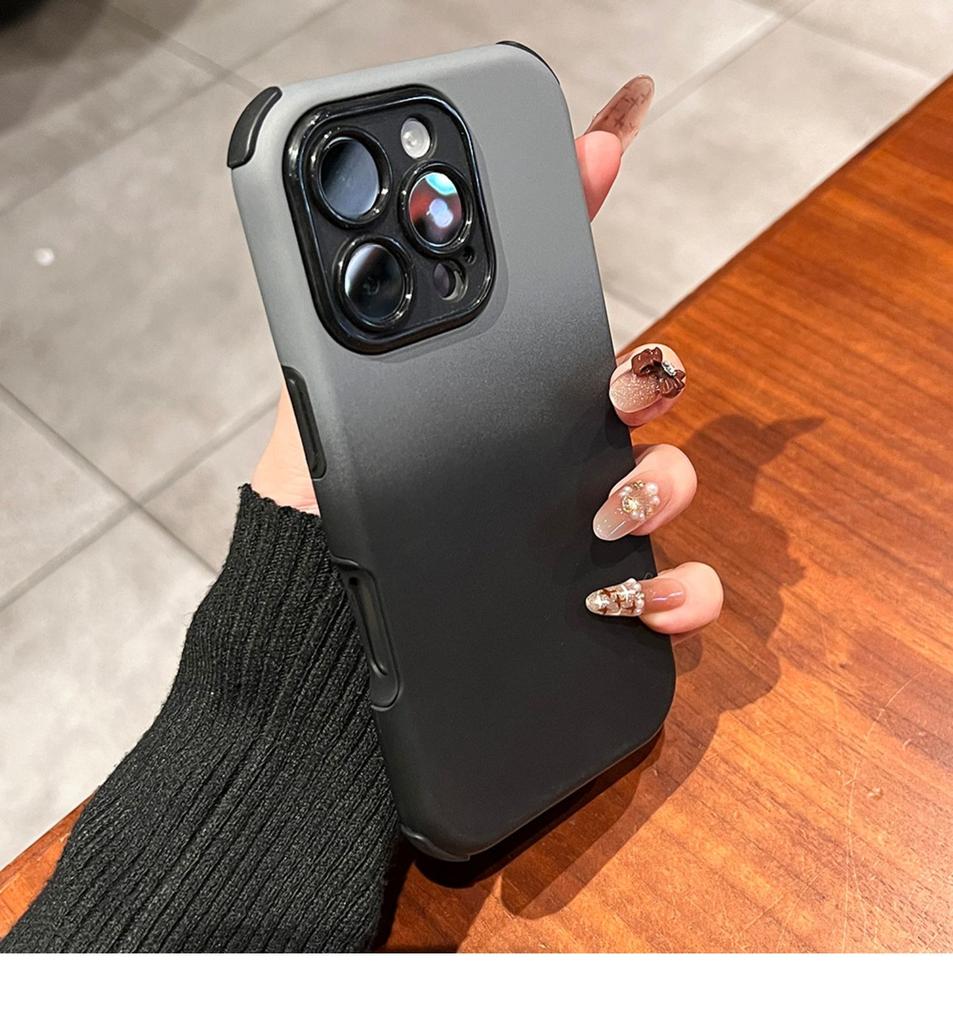 Fashion Silicone Gradient Color Phone Case For iPhone 11 12 13 14 15 16 Pro Plus Matte Bumper Cases Cover