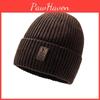 Knitted Beanie Cap Hat Winter Protection Solid Color Caps Outdoor Gift Unisex