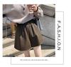 2025 Sleek High-Waist Leather A-Line Shorts: Versatile, Casual, Loose-Fit for Spring & Autumn