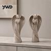 Healing Atmosphere Decor Praying Angel Statue, Abstract Guardian Figurine, Religious Prayer Minimalist Art Ornament Sculpture for Home Mantel