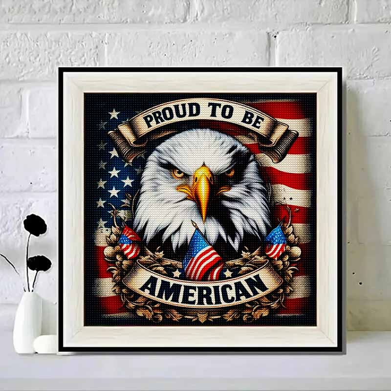 Neuankömmling 5D DIY Vollkreis Diamantmalerei "Amerikanischer Adler" Stickerei Kreuzstich Heimdekor Geschenk