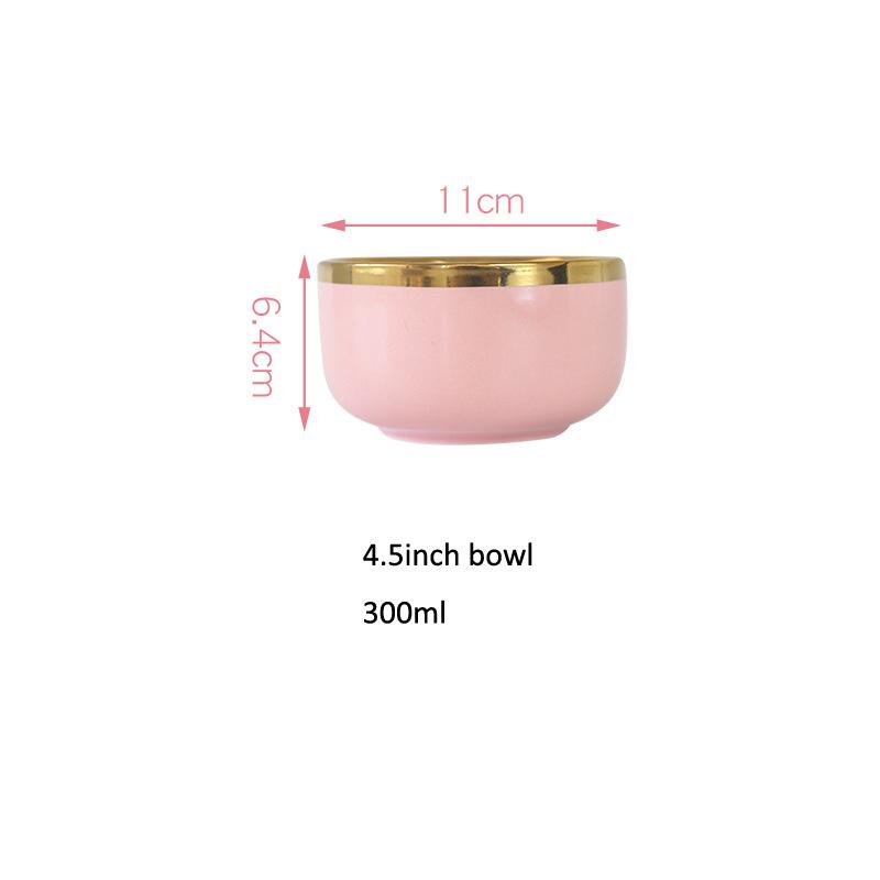 

Розовые керамические обеденные тарелки миска для супа столовая посуда Пномпень миска для рисового супа тарелка бытовая комбинированная кухонная столовая посуда