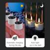 Homemory Solar Tea Lights Solar LED Flameless Candle Lamp Outdoor Waterproof Dusk To Dawn Lighting for Lantern Garden Decor