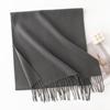 Cashmere Feel Solid Color Scarf for Women Imitation Cashmere Autumn and Winter Atmosphere Korean Style Versatile Mid Length Shawl Scarf
